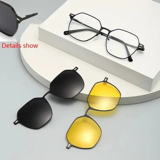 Lunettes titanuim 3en1 anti-lumiere bleu